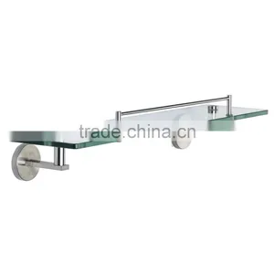 2016 Bathroom Stainless Steel Wall Mounted Corner Glass Shelf thumbnail-2