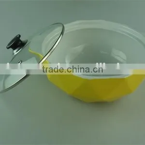 AB Grade Wholesale Stock Dimond Shape Ceramic Casserole With Glass Lid,soup&stock Pot thumbnail-4