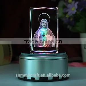 Catholic Gifts Wholesale Laser Engraving Crystal Jesus Craft thumbnail-2