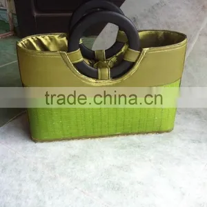 High Quality Best Selling Bamboo Handbag With Colorful Clothing From Vietnam thumbnail-1