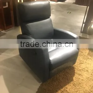 Modern Manual Recliner Relaxing Chair Adjustable White Leather Recliner Chair thumbnail-1