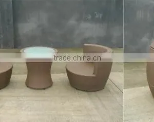 Creative Rattan Furniture Rattan Coffee Table and Chairs thumbnail-4