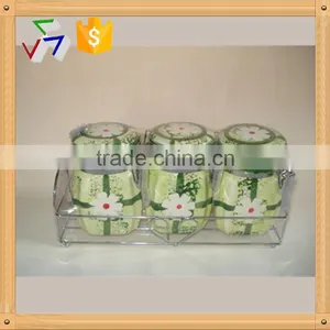 Most Popular Kitchen Accessory Tea Ceramic Canisters Set thumbnail-1