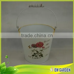 Unique Luxury Handicraft High Quality Barrel Flower Pots With Handles thumbnail-5