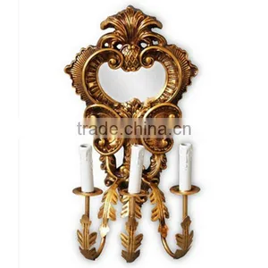 Factory Wholesales Wall Mirror With Candle Holder thumbnail-1