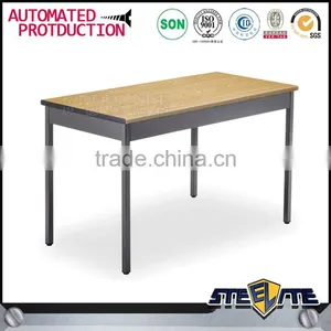 White Color Cheap Modern Wood Library Reading Desk thumbnail-2