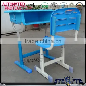 Adjustable Leg Kids Cartoon Study Table and Chair School Plastic Table and Chair for Kids thumbnail-1