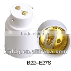 250V B22 to E27 Plastic Screw Shell Lampholder Adapter thumbnail-1