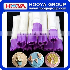 10pcs Cake Clamp Crimpers Scallop Heart Wavy Fondant Decorating Sugarcraft Tools Set thumbnail-1