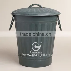 Painting Metal Colored Trash Can Galvanized Colored Trash Can thumbnail-4