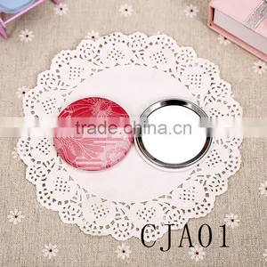 CJA01-OEM Makeup Pocket Plastic Hand Round Mirror thumbnail-4