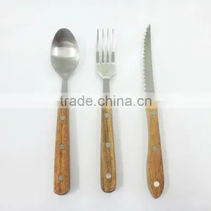 3pcs Stainless Steel Kitchenware Set With Rosewood Handle thumbnail-1
