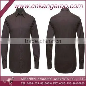 Factory Price Gingham Pattern Mens Tailored Dress Shirt thumbnail-1