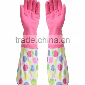 Household All Purpose Retro Funky Floral Design Rubber Gloves Wash up thumbnail-1