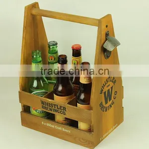 4 Bottles 6 Bottles Wooden Wine Crate thumbnail-4