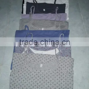 100%cotton Ladies Long Plain Strap Tank Top Seamless. Custom Made Ladies Tank Top thumbnail-1
