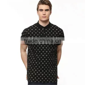 New Trendy White Polo Shirt With Spot Print Knock off Polo Shirts thumbnail-1