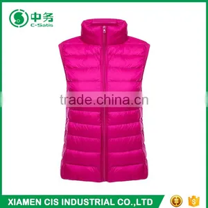 New Look Korean Style Winter Lightweight Slim Fit Lady Duck Down Vest for Sale thumbnail-2