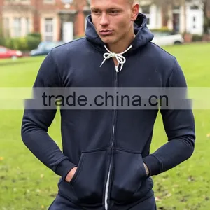 Latest Fleece Warm Tracksuit Full Zipped Navy Tracksuit thumbnail-3