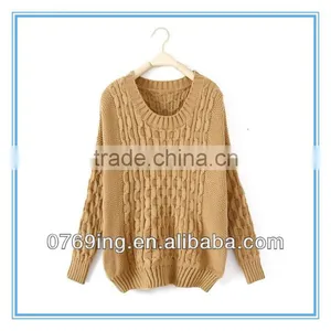 Damage Effect Knit Ladies Sweater High Fashion HD1608 thumbnail-1