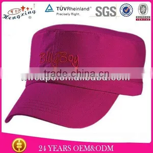 Latest Design Fitted Custom Red Round Top Fashion Cap for Girls thumbnail-1