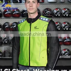 Cool Waterproof Yellow LED Flashing Motorcycle Reflective Vest thumbnail-1
