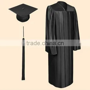 Black Graduation Gown/robe for High School/university/Master/Doctor thumbnail-1