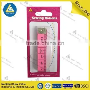 Lovely 1.3*150cm Soft Shiny Pink Tape Measure Protable for Sewing Work thumbnail-1