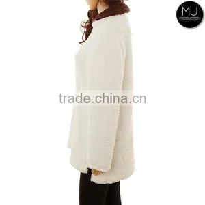 Wholesale Plus Size Clothing Women Fleece 1/4 Zip Sherpa Pullover thumbnail-5