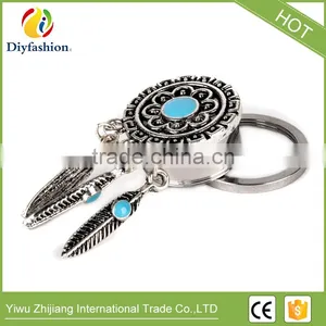 Bohemia Retro Feathers Long Tassel Stainless Steel Ear Plug thumbnail-3