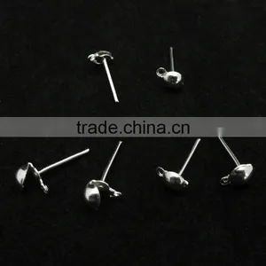 New Arrival Earring Gold Plated Silver Plated Wave Plate Needle Earrings thumbnail-1