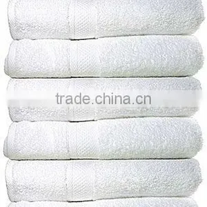 2017 Wholesale100% Cotton Bath Towel White Color Plain Design thumbnail-3