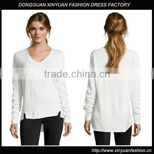 Ladies Custom Design Wholesale Plain Pullover Sweater thumbnail-1