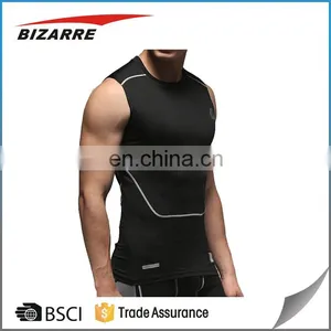 Custom Made Hot Sale Sports Running Mens Gym Compression Vest Tank Top thumbnail-3