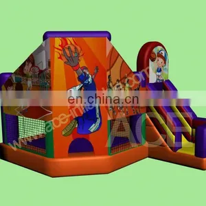 Crazy Basketball Theme Commercial Grade Inflatable Combo Games thumbnail-1