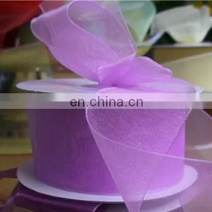 Any Color Can be Dyed as Your Request Snow Organza Ribbon thumbnail-1