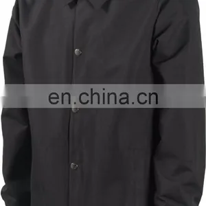 Coach Jackets - New Design Black Men Coach Jacket With Side Pocket 2017 thumbnail-1