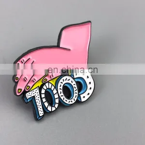 Custom Fashion Metal Tags Clothing Labels Enamel Pins thumbnail-2