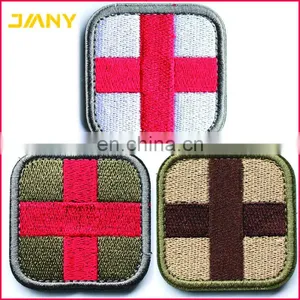 Custom Red Cross Military Medical Fraternal Embroidered Iron on Patches thumbnail-1