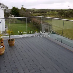 Aluminum U Channel Tempered Glass Balustrade for Balcony & Deck Railing thumbnail-4