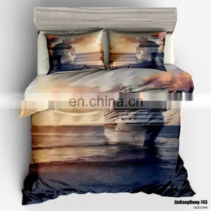 Beautiful Night Scenery Bedding 4 Piece Full 3D Printed Bedclothes Duvet Cover Set With Pillow Case thumbnail-5