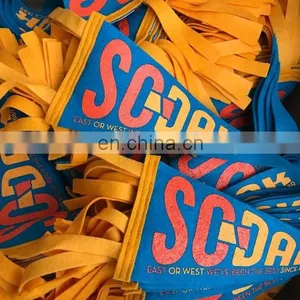 Promotional Logo Printed Felt Triangle Pennant Flag Banners thumbnail-1