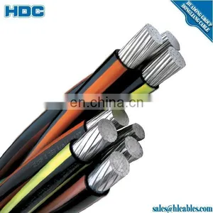 LV Aerial Bundled Conductor NFA2X-T Overhead Cable 0.6/1kv All Aluminum Conductor XLPE Insulated Alloy Messenger 16 -120mm2 thumbnail-3