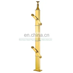 Hot Selling Villa Inox Ss 304 316 Brass Railing For Stairs Balustrades & Handrails Wholesale in China thumbnail-3