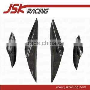 E92 CARBON/FOR BMW E93 CARBON/2009-2013 KAR STYLE CARBON FIBER FRONT BUMPER CANARDS FOR BMW 3 SEIRES E90 E92 E93 thumbnail-1