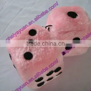 7cm*7cm*7cm Pink Plush Dice thumbnail-1