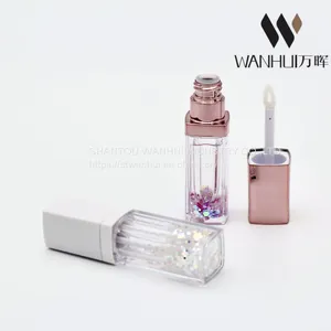 LP004 Empty Cosmetic Liquid Lip Gloss Tube Container Lipstick Screen Printing Square Hot Stamping Screw thumbnail-1
