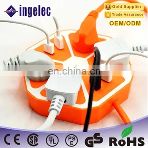 New Arrival Electrical Multi Plug Extension Socket Hexagon Shape USB Power Extension Board thumbnail-2