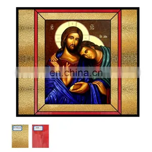 Customized Patterned Cathedral Vintage Architectural Stained Glass Church Windows DecorationTransparent Tiffany Stained Glass thumbnail-1