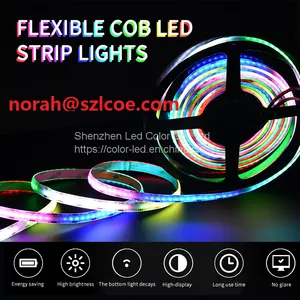 CRI 90 Flexible Bendable RGBIC Cob 1008 Leds/m Strip 2.5m/reel for Room Decoration thumbnail-3